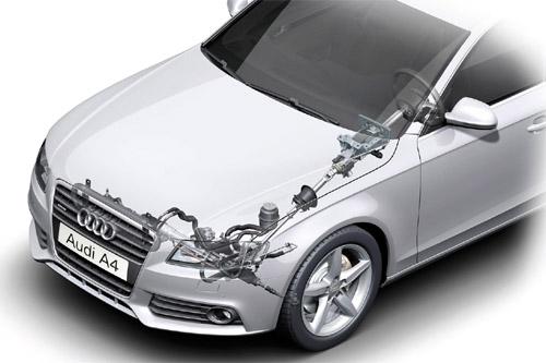 图为奥迪新A4的转向机构